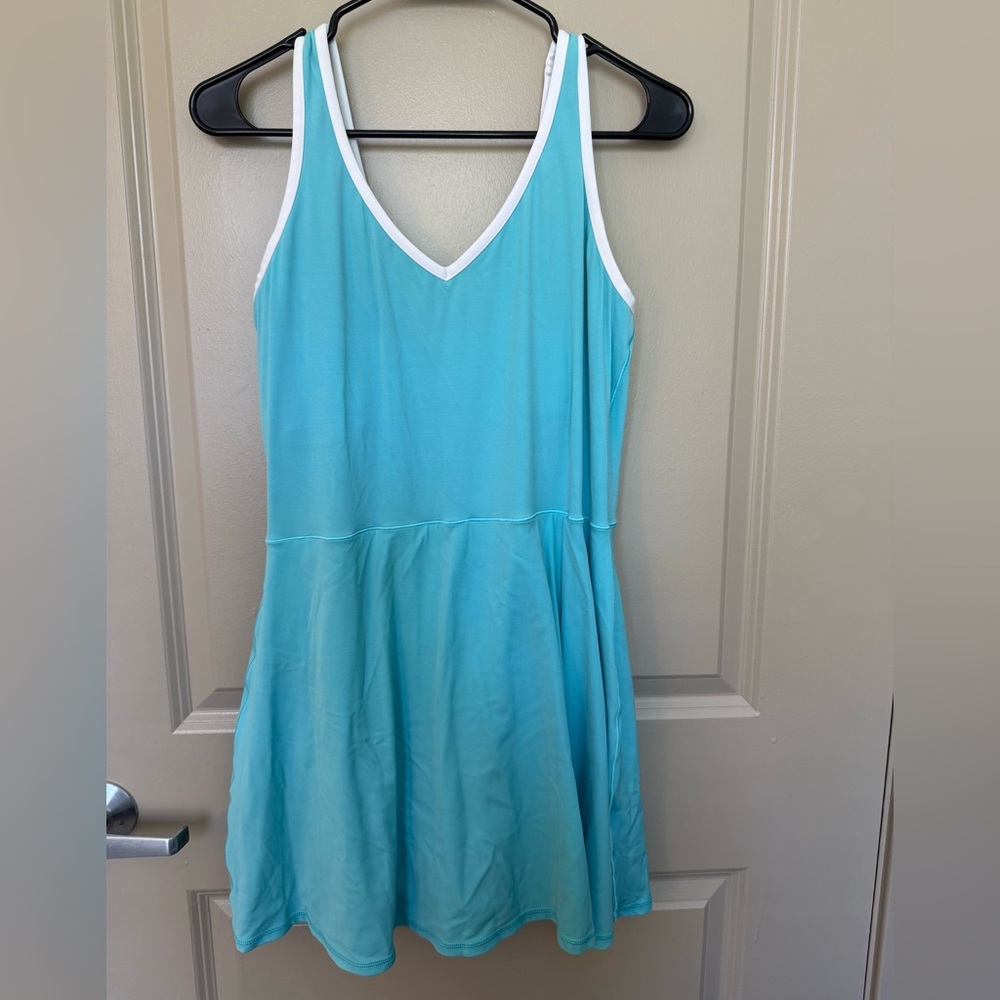 Aerie Light Blue V-Neck Mini Dress